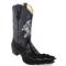 Pecos Bill  "Monster" Black All-Over Hornback Crocodile With Big Crocodile Tail Boots